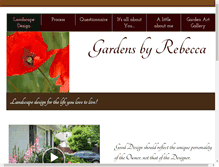 Tablet Screenshot of gardensbyrebecca.com